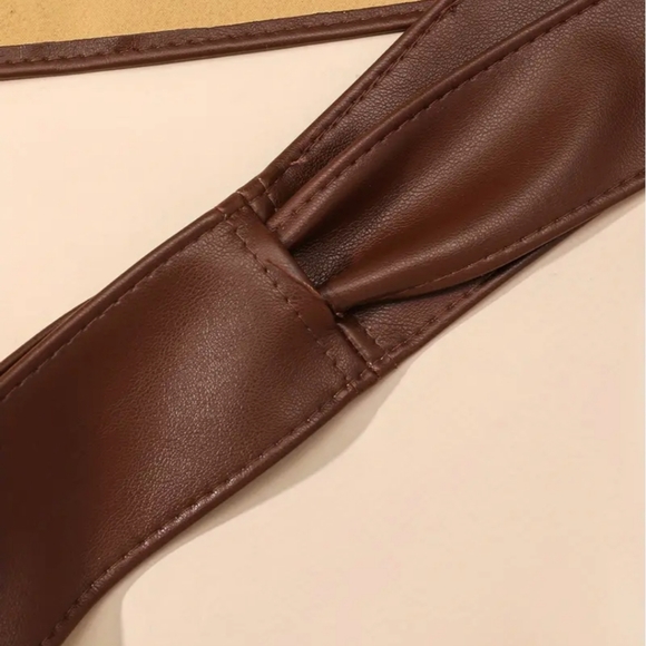 Boho Leather Waistband/ Wide Bowknot Belt - Picture 7 of 7